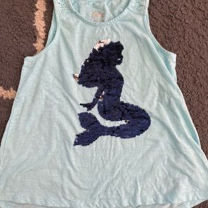 Justice mermaid flip sequin tank